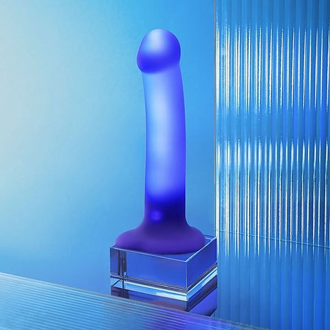 Glow Led Realistic Dildo Purple By Strap-On-Me - Realistic Dildos