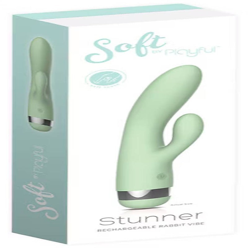 Soft by Playful Stunner Rechargeable Rabbit Vibrator - Rabbit Vibrators