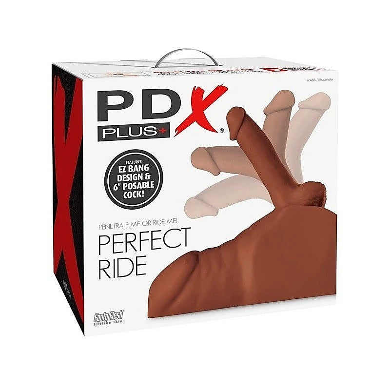 Pdx Plus Perfect Ride Dildo And Male Masturbator - Masturbators and Strokers