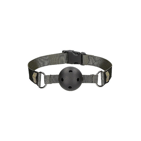 Shots Toys Army Theme Breathable BDSM Ball Gag - Bondage Gags and Bits