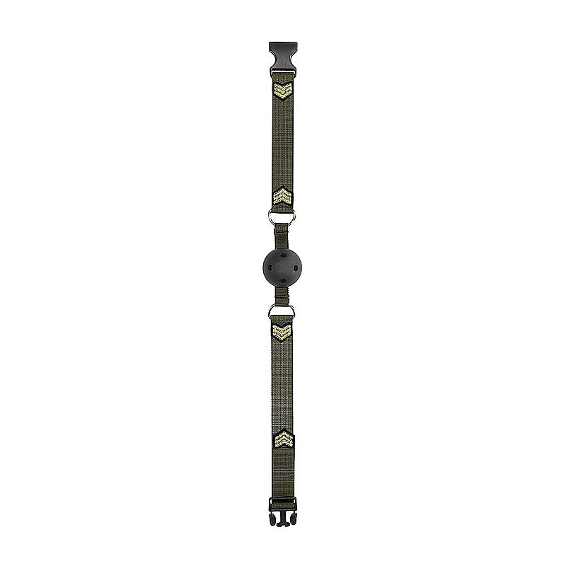 Shots Toys Army Theme Breathable BDSM Ball Gag - Bondage Gags and Bits