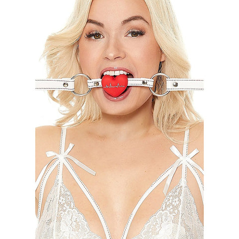 Nurse Theme Bdsm Silicone Heart Gag By Shots Toys - Bondage Gags and Bits