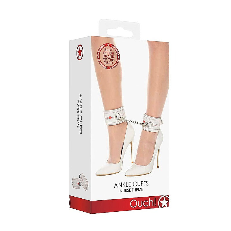 Nurse Theme Fetish Play Ankle Cuffs By Shots Toys - Cuffs And Restraints