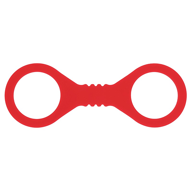 Sex & Mischief Amor Silicone Hand Cuffs Restraints Red - Cuffs And Restraints
