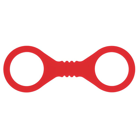 Sex & Mischief Amor Silicone Hand Cuffs Restraints Red - Cuffs And Restraints