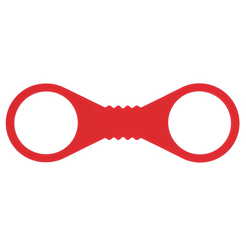 Sex & Mischief Amor Silicone Hand Cuffs Restraints Red - Cuffs And Restraints