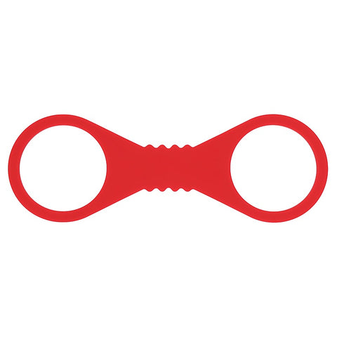 Sex & Mischief Amor Silicone Hand Cuffs Restraints Red - Cuffs And Restraints