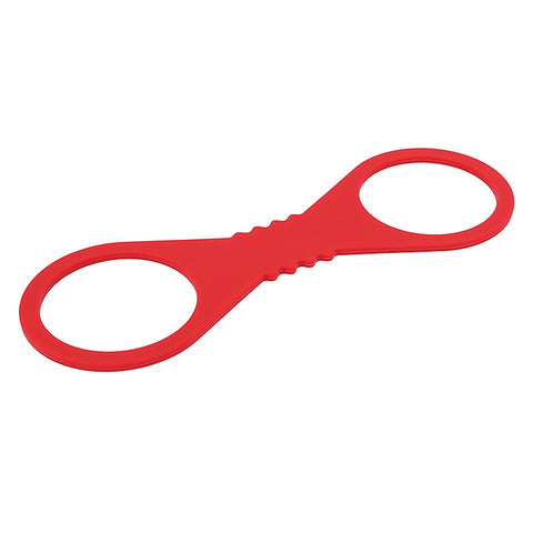 Sex & Mischief Amor Silicone Hand Cuffs Restraints Red - Cuffs And Restraints