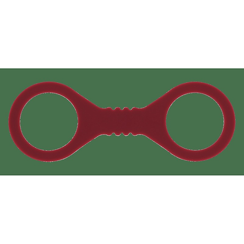 Sex & Mischief Enchanted Silicone BDSM Wrist Cuffs Burgundy - Cuffs And Restraints