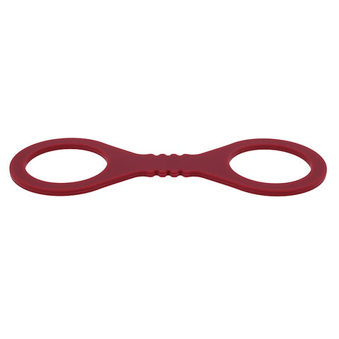 Sex & Mischief Enchanted Silicone BDSM Wrist Cuffs Burgundy - Cuffs And Restraints