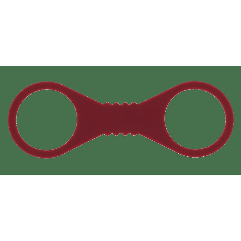 Sex & Mischief Enchanted Silicone BDSM Wrist Cuffs Burgundy - Cuffs And Restraints
