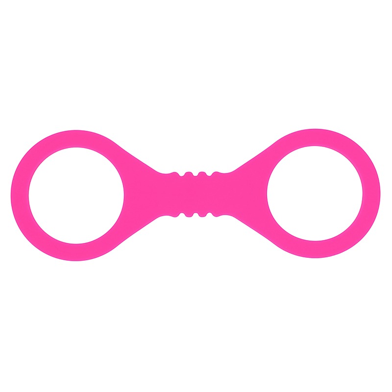 Sex & Mischief Hot Pink Fetish Play Silicone Hand Cuffs - Cuffs And Restraints