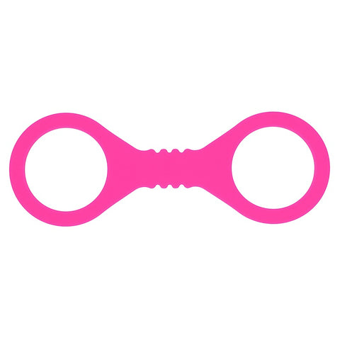 Sex & Mischief Hot Pink Fetish Play Silicone Hand Cuffs - Cuffs And Restraints