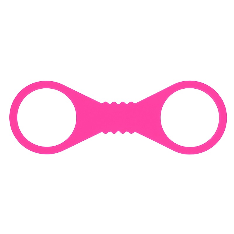 Sex & Mischief Hot Pink Fetish Play Silicone Hand Cuffs - Cuffs And Restraints