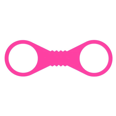 Sex & Mischief Hot Pink Fetish Play Silicone Hand Cuffs - Cuffs And Restraints