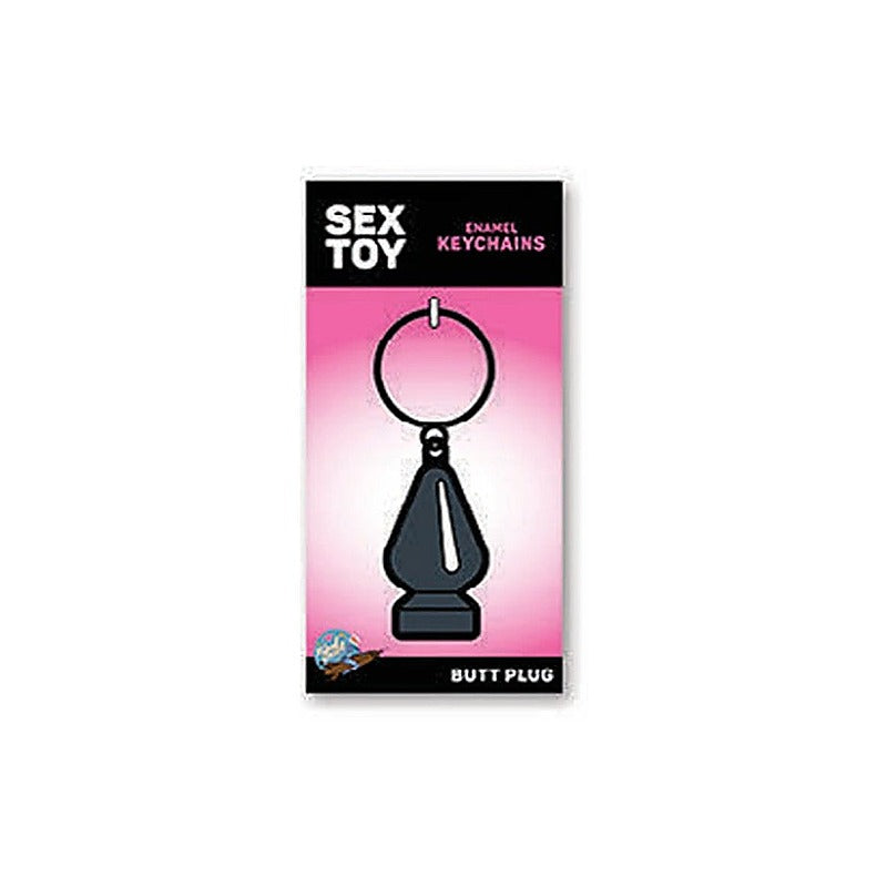 Butt Plug Shape Novelty Keychain By Wood Rocket - Party Gifts and Novelties