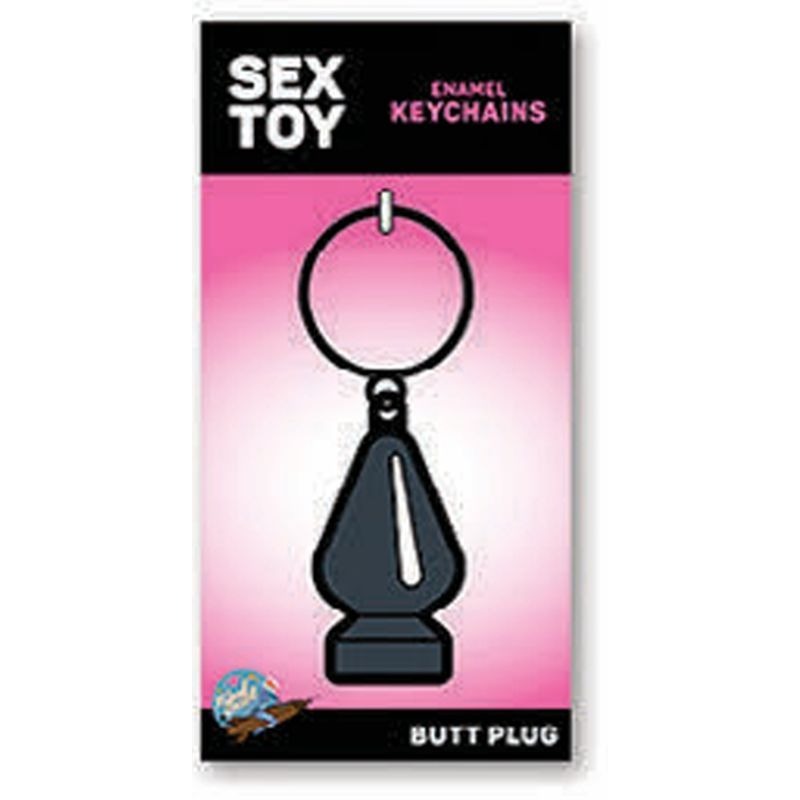 Butt Plug Shape Novelty Keychain By Wood Rocket - Party Gifts and Novelties