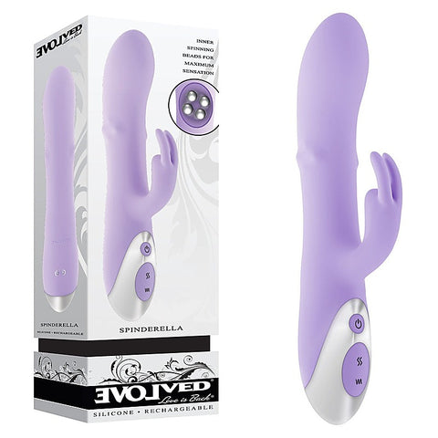 Spinderella Usb Rechargeable Rabbit Vibrator By Evolved - Rabbit Vibrators