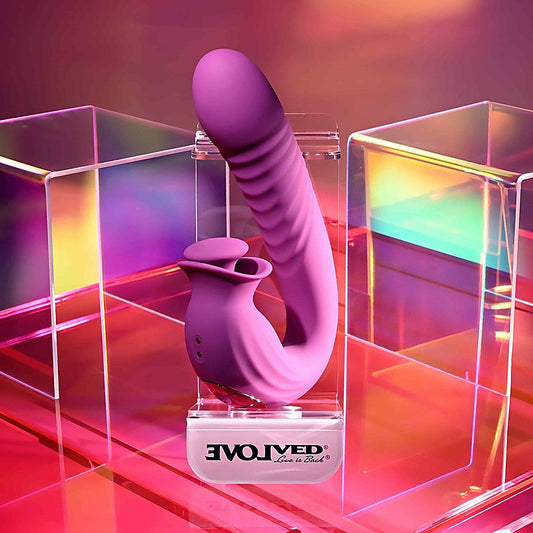 Evolved DEEP ECSTASY Thrusting and Tapping Clitoral Vibrator - Clit Ticklers and Pulsators