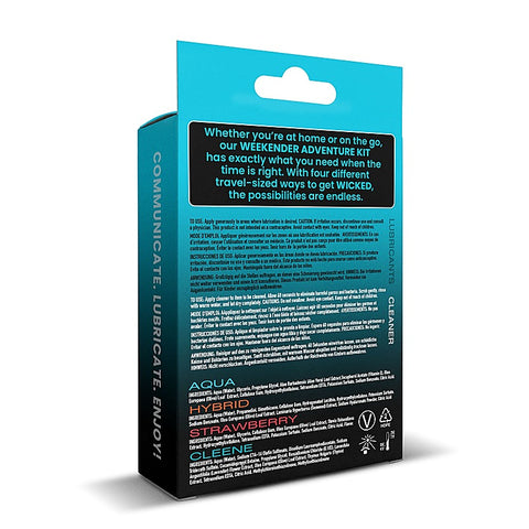 Weekender Adventure Kit 4 Pack By Wicked Sensual Care - Water Based Lubes