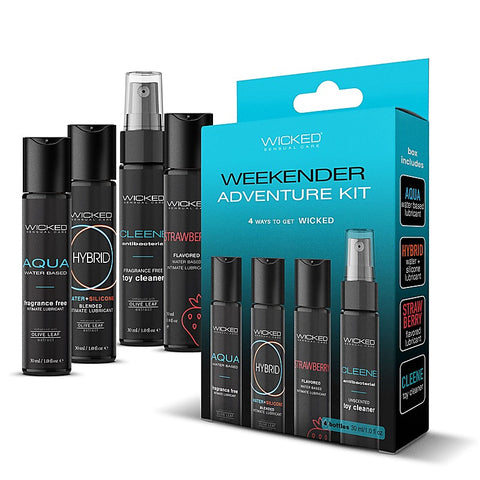 Weekender Adventure Kit 4 Pack By Wicked Sensual Care - Water Based Lubes