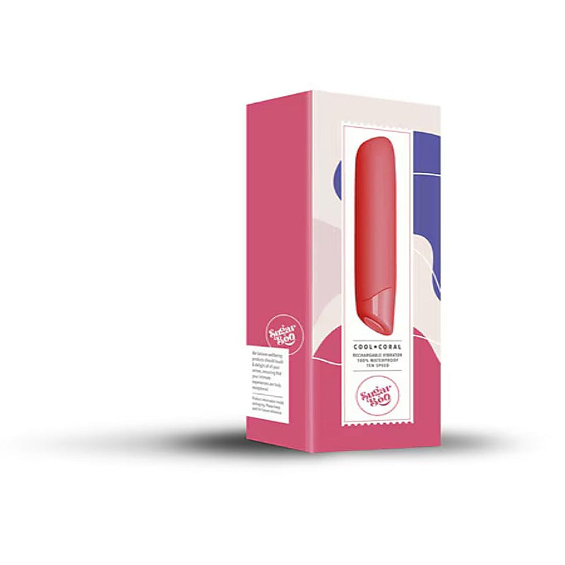 Rocks Off SugarBoo Cool Coral Rechargeable Waterproof 10 Speed Vibrator - Bullet Vibrators