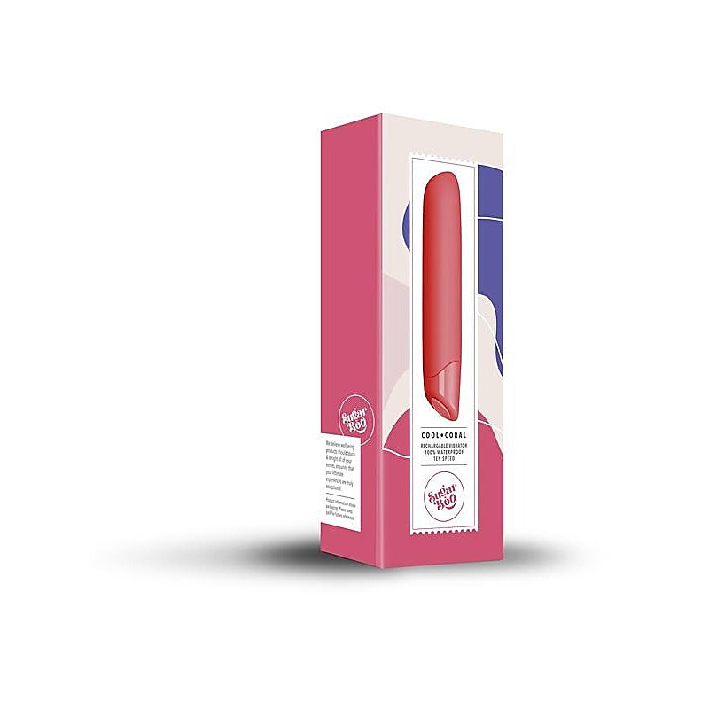 Rocks Off SugarBoo Cool Coral Rechargeable Waterproof 10 Speed Vibrator - Bullet Vibrators