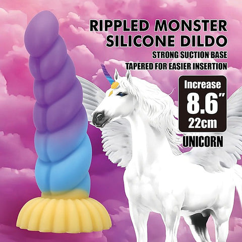 Unicorn 22 Cm Suction Cup Silicone Dong By Baile - Realistic Dildos