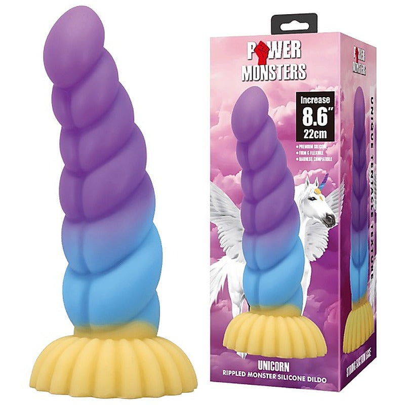 Unicorn 22 Cm Suction Cup Silicone Dong By Baile - Realistic Dildos