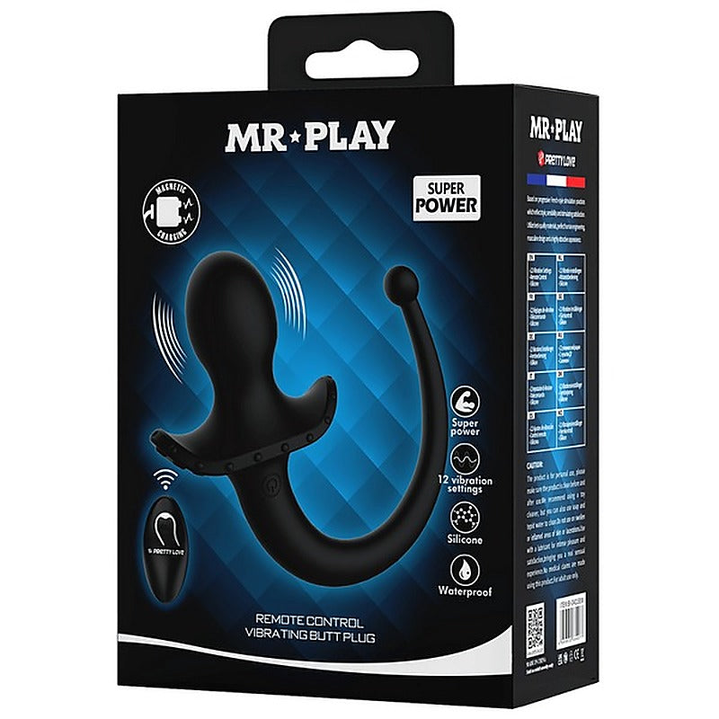 Remote Control Vibrating Silicone Butt Plug Tail By Baile - Butt Plugs