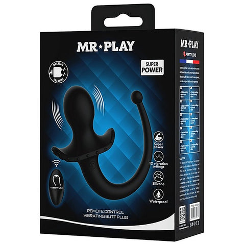 Remote Control Vibrating Silicone Butt Plug Tail By Baile - Butt Plugs