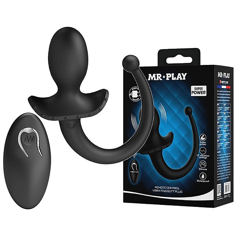 Remote Control Vibrating Silicone Butt Plug Tail By Baile - Butt Plugs