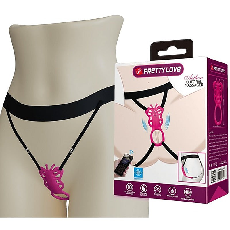 Aethon Rechargeable Strap-On Butterfly Massager By Baile - Strap On Sextoys