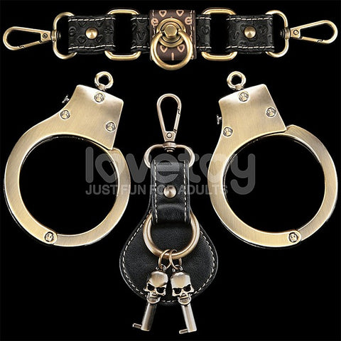 Heavy Metal Bondage Play Handcuffs By Lovetoy - Cuffs And Restraints