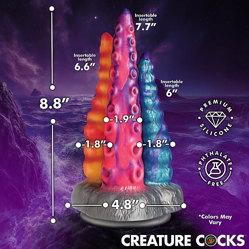 Creature Cocks Tenta-Trio Fantasy Silicone Dildo - Realistic Dildos