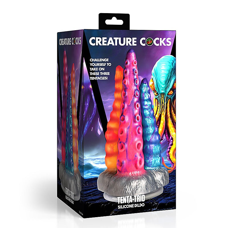 Creature Cocks Tenta-Trio Fantasy Silicone Dildo - Realistic Dildos