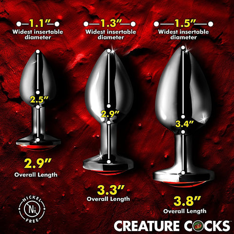 Creature Cocks Sinister Eyes Metal Butt Plug Set - Butt Plugs
