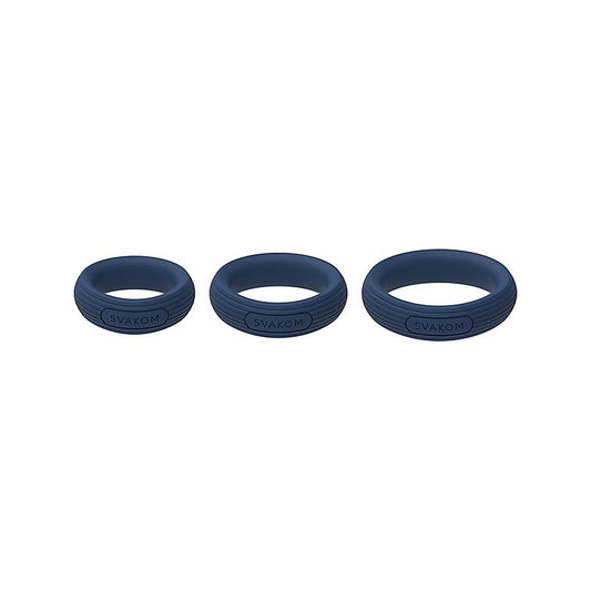 Svakom Triooo Super Stretchy Silicone Cock Ring Set - Cock Ring Sets
