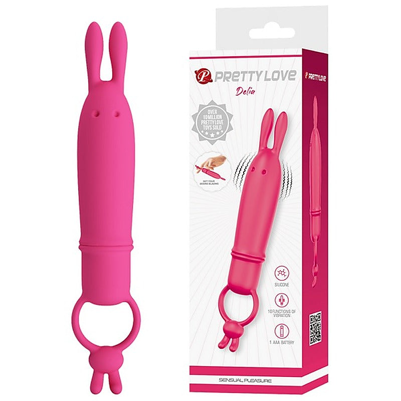 Delia Bunny 10 Functions Finger Vibrator By Baile - Finger and Tongue Vibrators