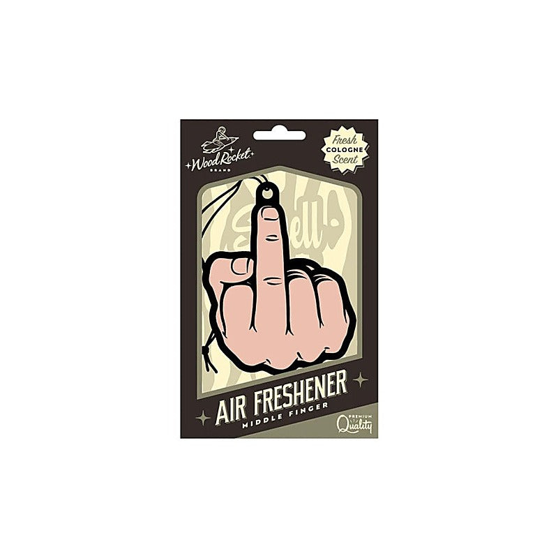 Middle Finger Air Freshener Peach By Wood Rocket - Party Gifts and Novelties