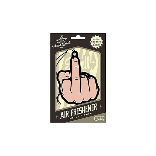 Middle Finger Air Freshener Peach By Wood Rocket - Party Gifts and Novelties