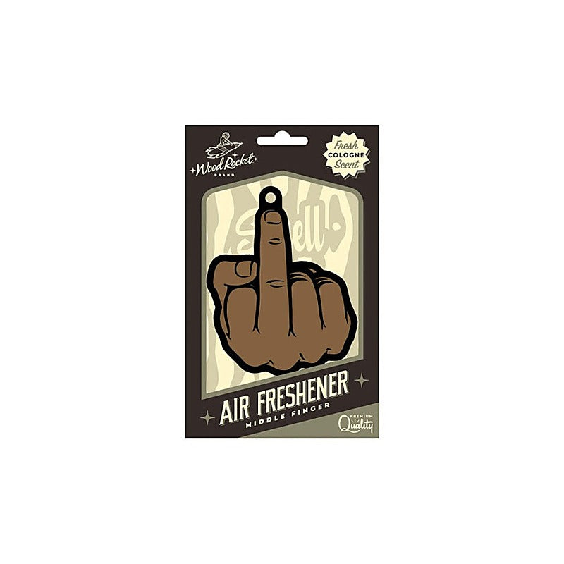 Middle Finger Air Freshener Peach By Wood Rocket - Party Gifts and Novelties