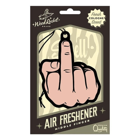 Middle Finger Air Freshener Peach By Wood Rocket - Party Gifts and Novelties