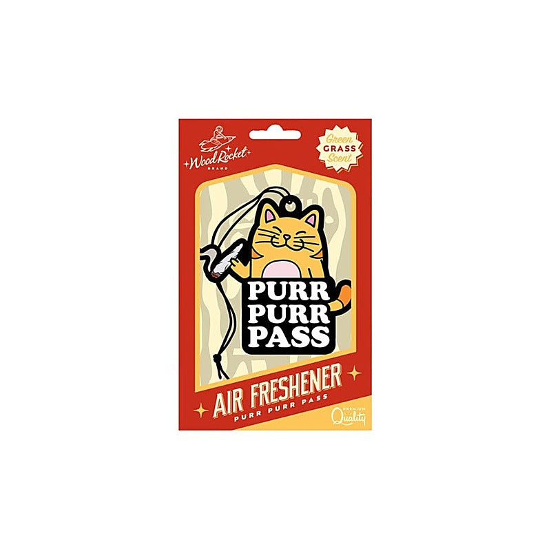 Purr Purr Pass Air Freshener By Wood Rocket - Party Gifts and Novelties