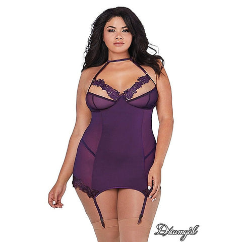 Sexy Womens Garterslip And G-String By Dream Girl Lingerie - BabyDolls And Chemises
