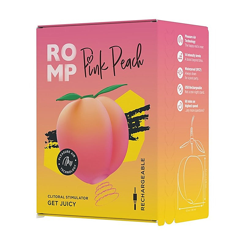 Romp Peach Air Pulse Clitoral Vibrator By Love Honey - Clit Ticklers and Pulsators