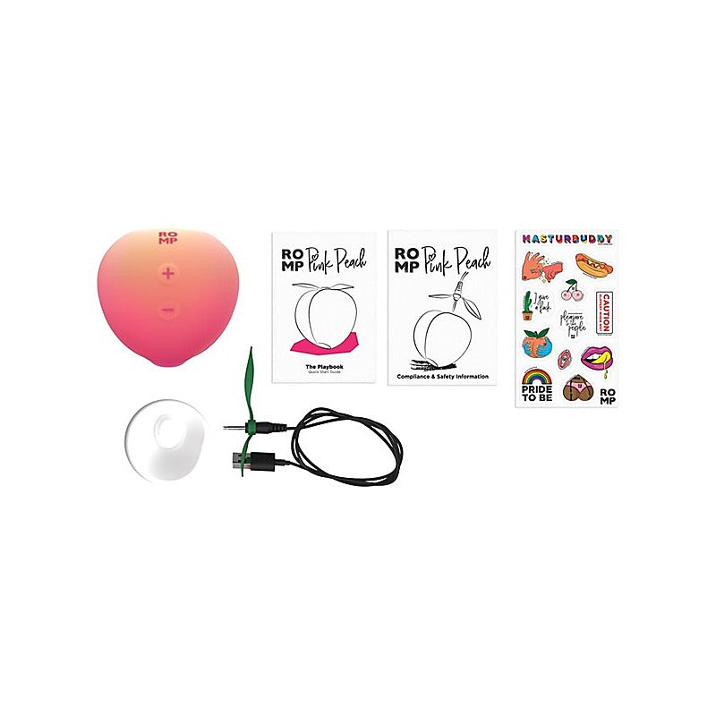 Romp Peach Air Pulse Clitoral Vibrator By Love Honey - Clit Ticklers and Pulsators