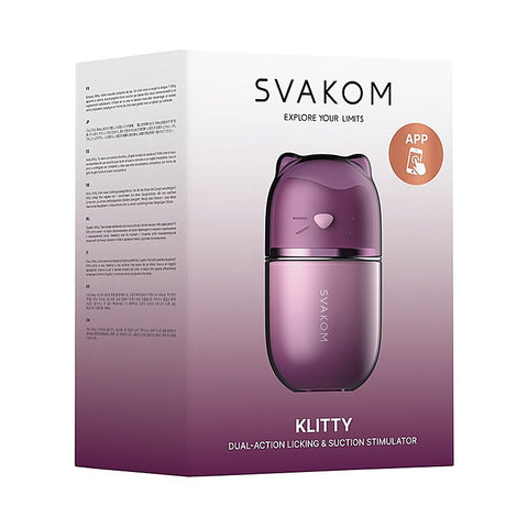 Klitty Dual Action Licking And Suction Massager By Svakom - Finger and Tongue Vibrators