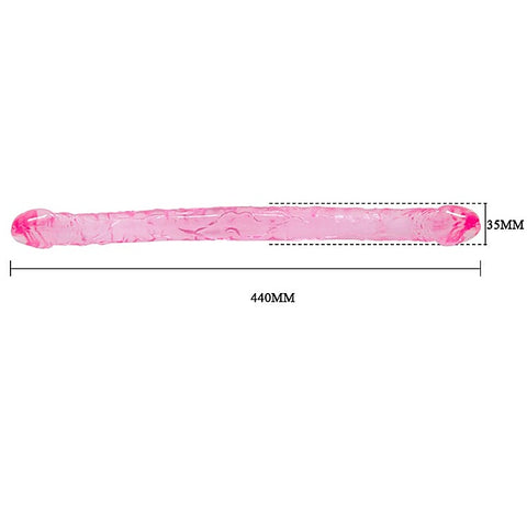 Dual Ended Waterproof Realistic Tpr Dildo By Baile - Double Ender