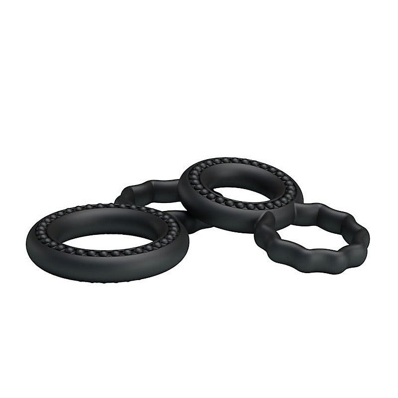 Dual Pack Mens Stretchy Silicone Cock Ring By Baile - Stretchy Cock Rings